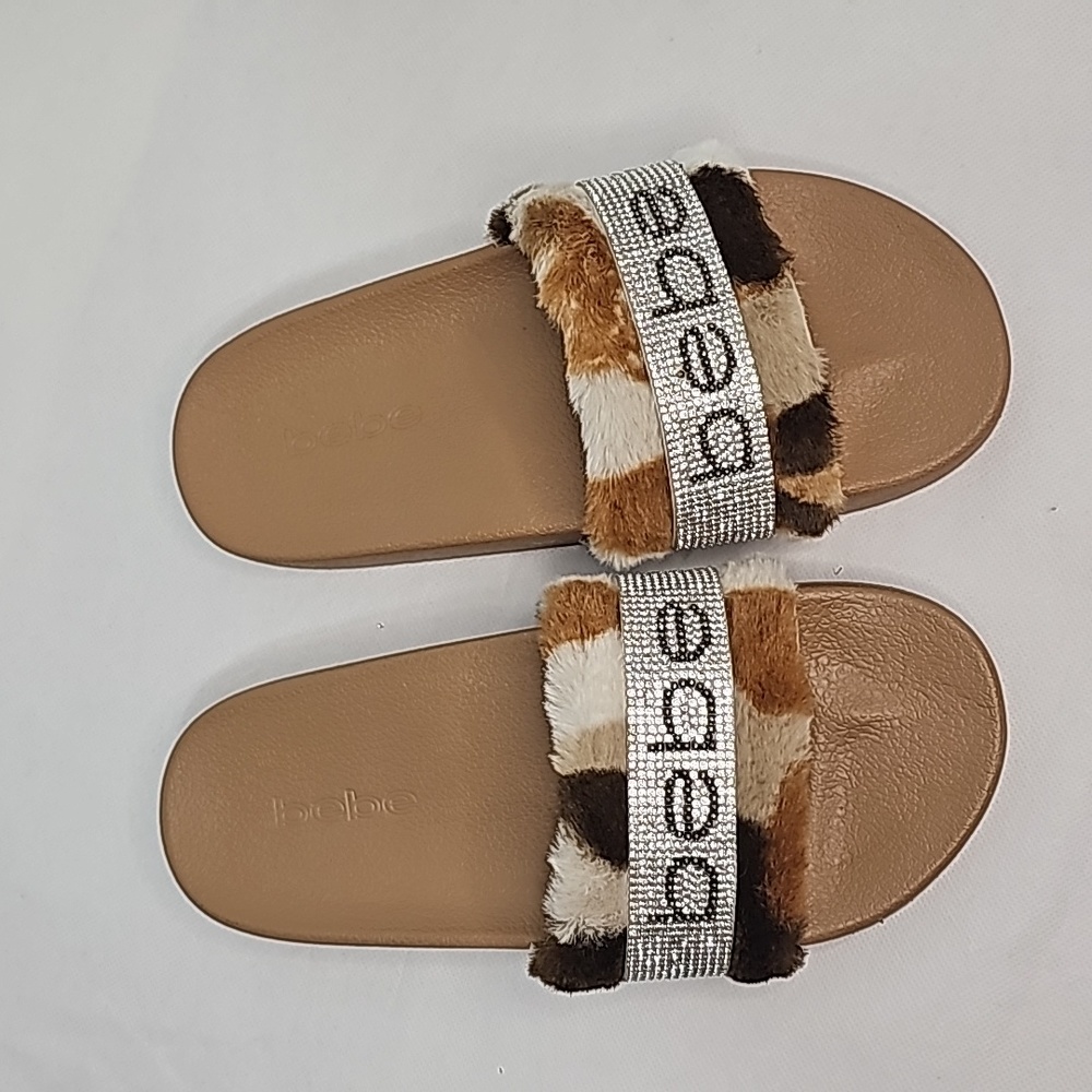 BEBE Rhinestone Slides size 7